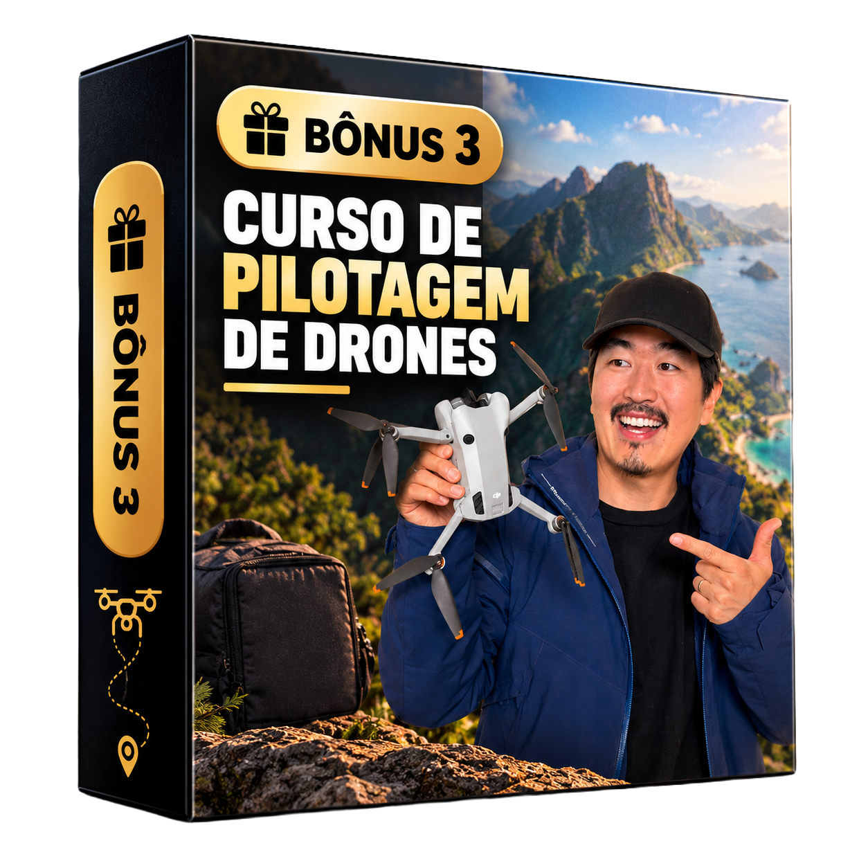 Curso Completo de Pilotagem de Drones Mochila Cheia