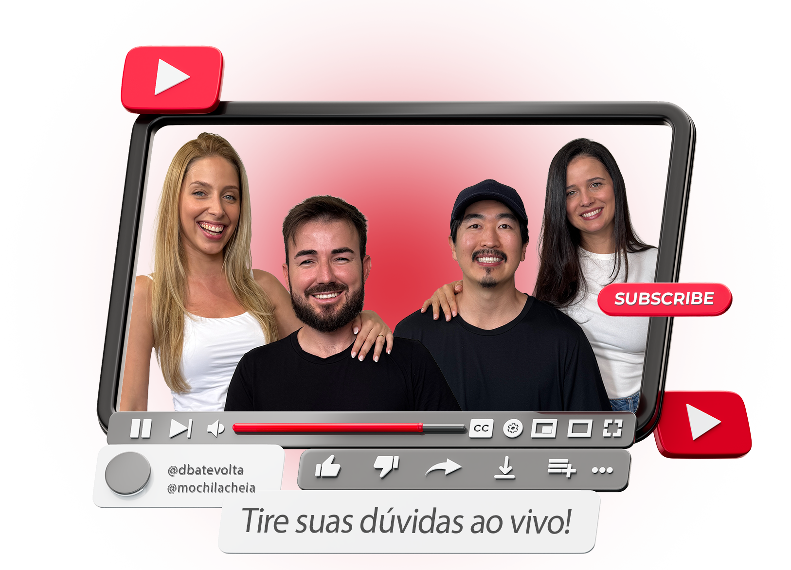 Workshop ao vivo com @dbatevolta e @mochilacheia